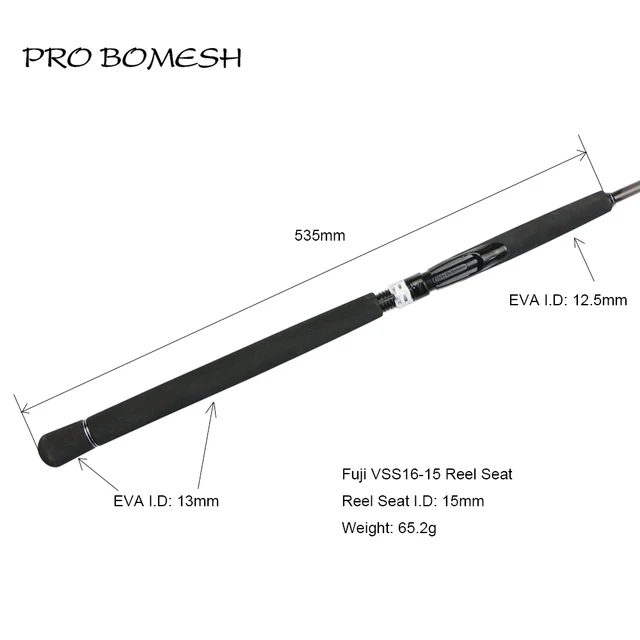 Pro Bomesh 1 Set 65.2g Fuji VSS 16# Spinning EVA Handle Kit Sea Bass Rod  Boat Rod Handle Kit DIY Fishing Rod Pole Accessory - AliExpress