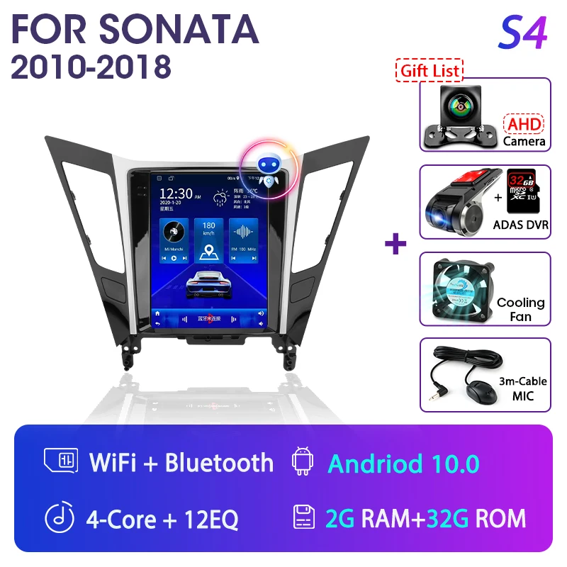 Srnubi Android 11.0 Car Radio for Hyundai Sonata 2010-2018 Multimedia Video 2Din 4G WiFi Navigation Carplay 9.7" Head Unit xtrons android car overhead player Car Multimedia Players