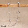 1 pièce 14K plaqué or cheval oeil chaîne gland Zircon boucles d'oreilles pour femmes géométrique minimalisme boucles d'oreilles bijoux accessoires