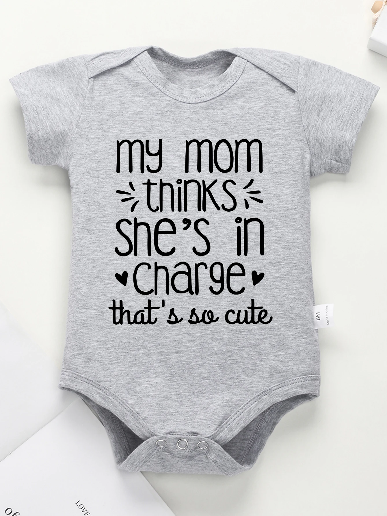 Cotton Onesies Summer Baby Funny Text Print Newborn Boy Girl Clothes Pajamas Short Sleeve Crew Neck Home Toddler Romper