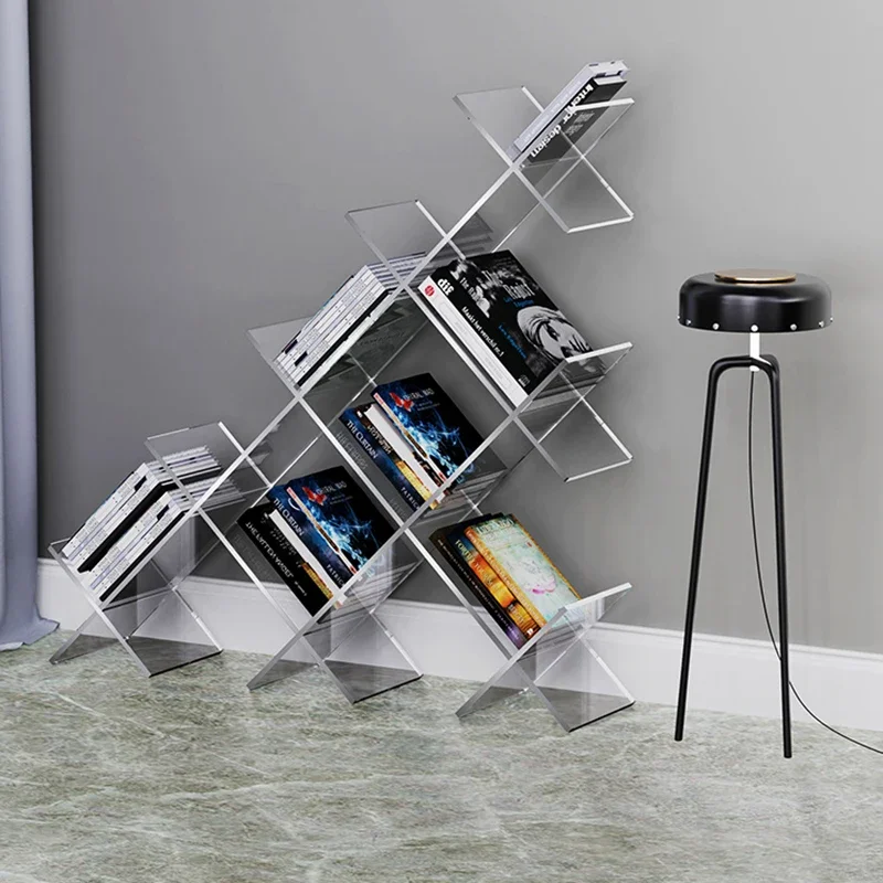 Furniture Library Bookcase Books Kids Bookshelf Rotating Book Modern Living Room Shelves Mid Century Shelves Floor Booksellers