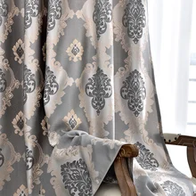 Rideau de fenêtre en Jacquard, de luxe, Simple et moderne, de grande renommée, décoration pour salon, salle à manger et chambre à coucher 