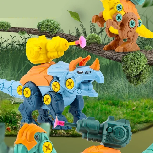 Children's Dinosaur Construction Boy Toy Set Educational Designer Model Screwdriver Disassembly Assembly Puzzle Toys for Kid 6