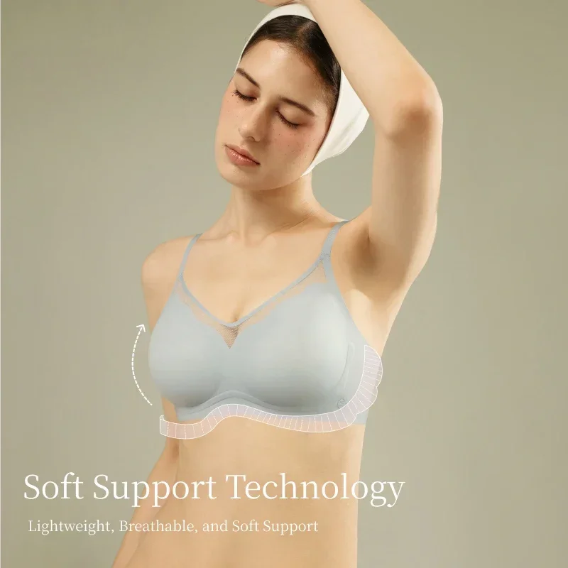 Seamless Bra Women's Push Up Wireless Everyday Supportive Lift Thin Breathable Bralette