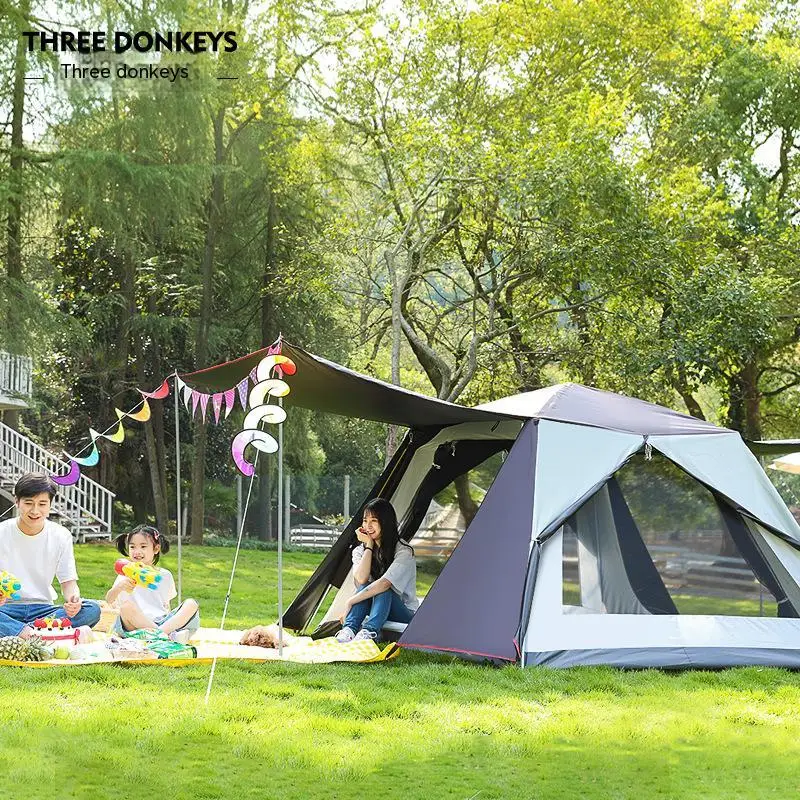 

Outdoor Automatic Pop-up Tent Portable Folding Camping Thickened Sun Protection Rain Proof Mountaineering Fishing Camping Equipm