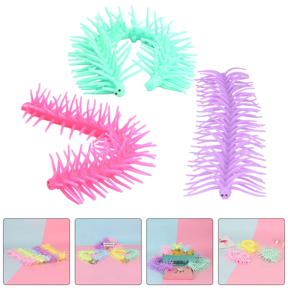 

3 Pcs Decompression Elastic Toys Creative Vent Food Sensory Fidget Tpr Stress Reliever