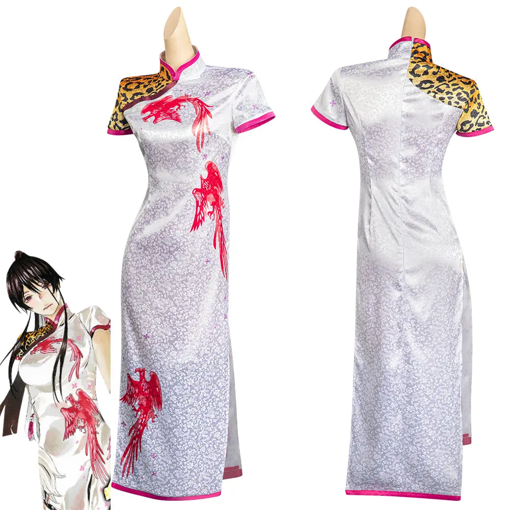 

Anime Jigoku Raku Sagiri Cosplay Costume Cheongsam Dress Women Girls Role Playing Halloween Carnival Party Disguise Suit