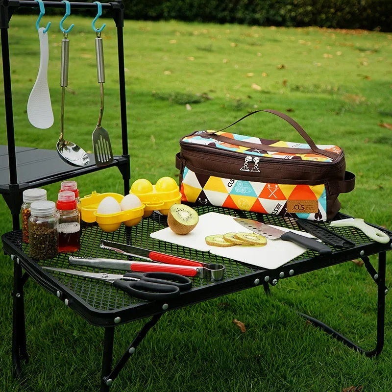 Outdoor Camping Cooking Tools Mini 11-Piece Set Portable Barbecue Picnic Kitchen Gadgets Dormitory Essentials Camping Gear