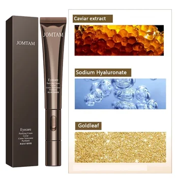 Heallor Gold Caviar Eye Cream Innovative Vibration Massage Eye Care Serum Improve Skin Elasticity Remove Dark Circles Serum Adva - Thumbnail 4
