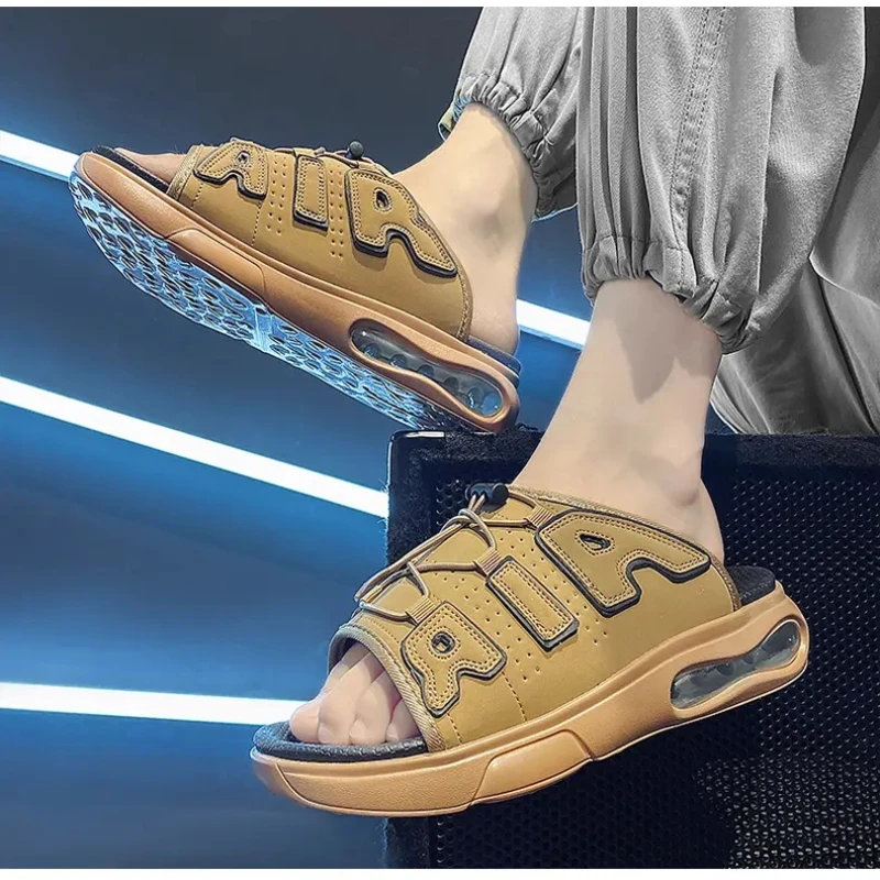 

Men Fashionable Trendy Shoes Wooden Clogs Garden Shoes Outdoor Beach Sandals Flip Air Cushioned Summer Casual Shoes Men Slippers