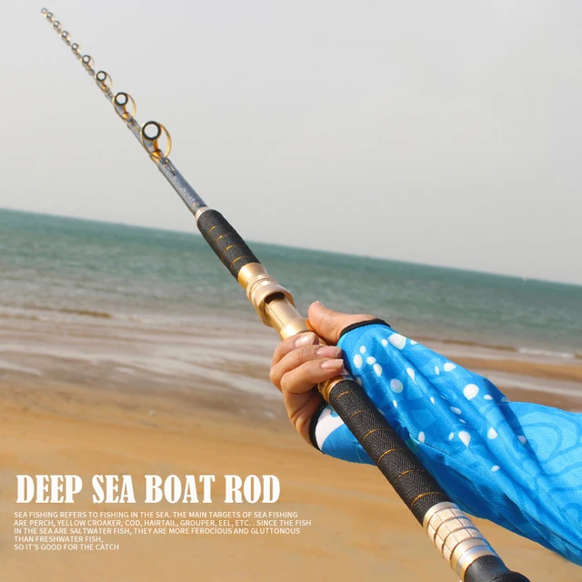 rings Fishing Rods 80-130lbs heavy jigging Trolling Rod Fiberglass Deep Sea  Saltwater boat rod - AliExpress