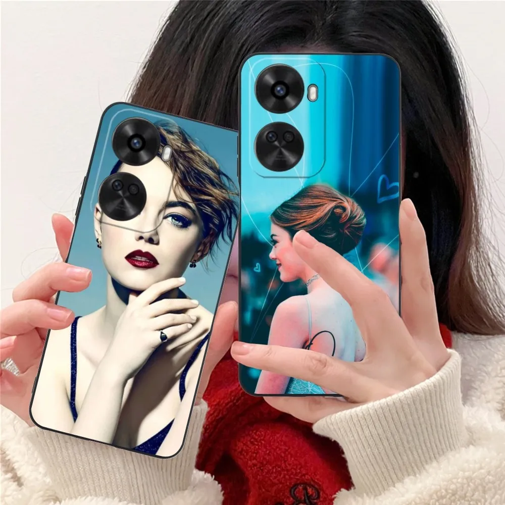 Emma Stone Mobile Cell Phone Case For Huawei Nova 12 11 10 9 8 7 Pro Se 5G Black Soft Phone Cover Funda