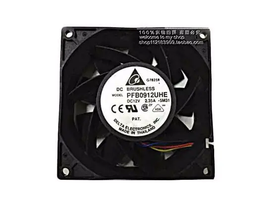 

Delta Electronics PFB0912UHE 5M31 DC 12V 2.35A 90x90x38mm 4-Wire Server Cooling Fan