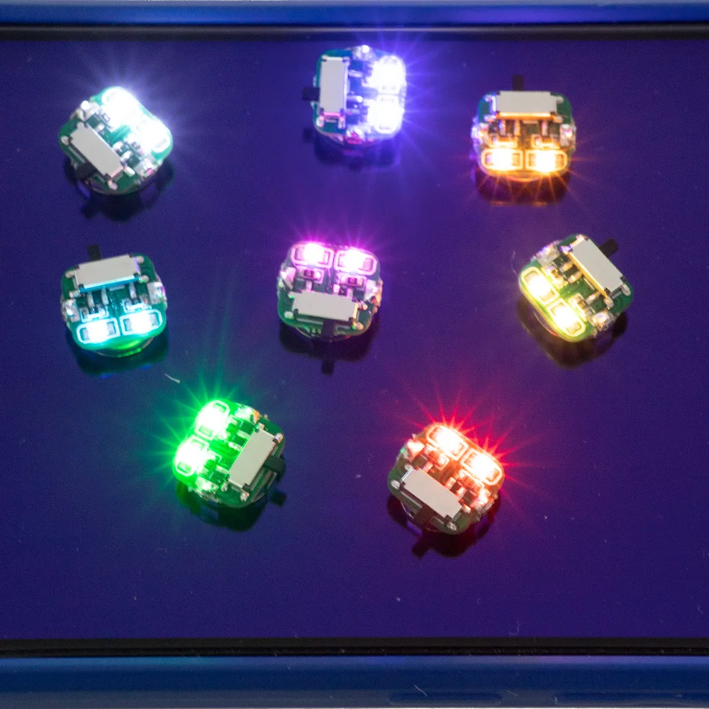 스위치가 있는 듀얼 LED 조명, DIY 모델 제작/건담/인형의 집 장식/디오라마/미니어처 풍경용 무선 램프 (배터리 포함)