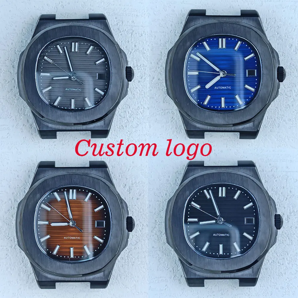 43mm Rose Gold watch case 316L stainless steel sapphire glass 10bar waterproof suitable for NH series 35 movement mounting