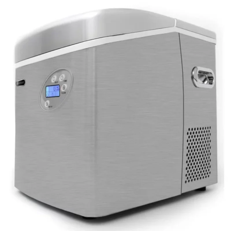 

Portable Ice Maker with 49lb Capacity Stainless Steel with Water Connection