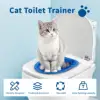 Cat Toilet Training Trainer Litter Box Toilet Teaching Cat to Use Toilet Bowl Cat Bathroom Training Seat for Cats 2