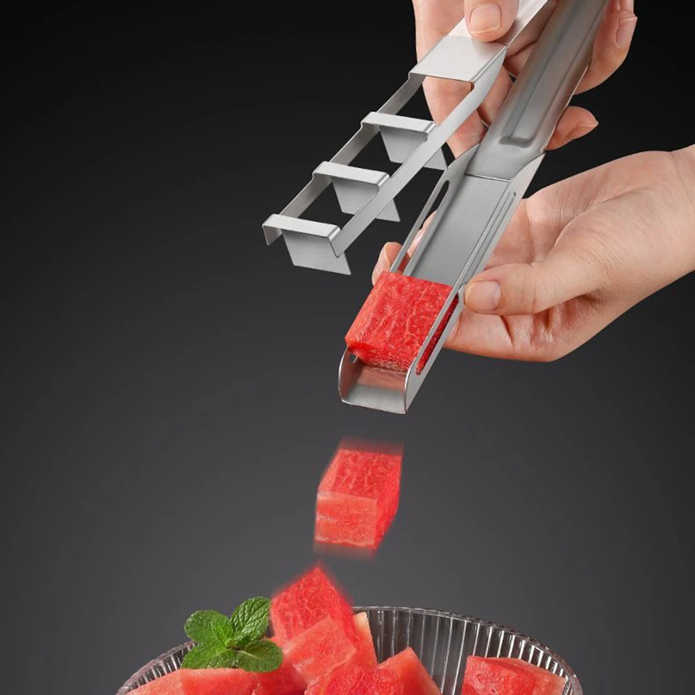 Watermelon Cutter Stainless Steel Watermelon Dicing Knives Fruit Slicers Salad Melons Baller Home Kitchen Accessories Gadgets