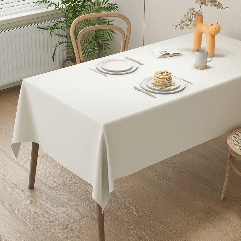 

C-250 Light luxury and high-end white tablecloth waterproof and oil-proof tablecloth rectangular coffee table tablecloth