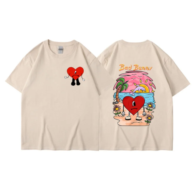 

Bad Bunny T-shirt Men's and Women's Cotton T-shirt Casual T-shirt Summer Street Short Sleeve Fashion Harajuku T-shirt Clothing