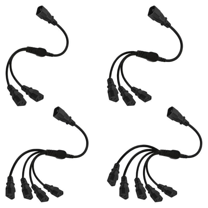 DX62 Single C14 to Multiple C13 Power Wire Y Type Splitter Adapter Extension Cable