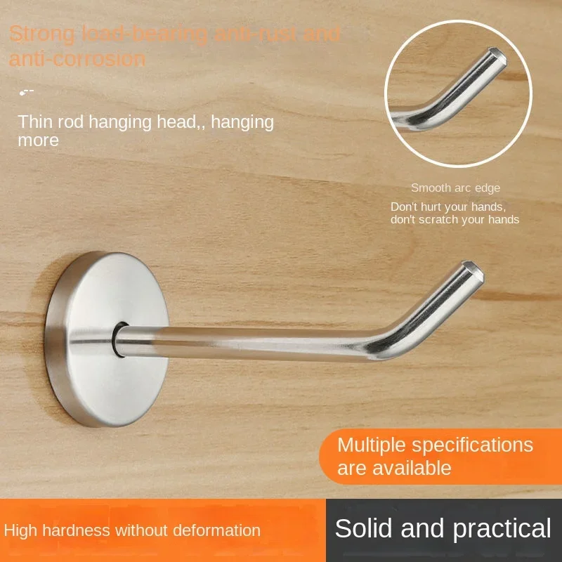 1pcs Stainless Steel Wall Hooks for Hanging Coat Clothing Bags Display Hangers 2