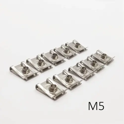 10pcs Stainless Steel U Type Clips Plate Leaf Spring Nut M6 M5 M4 M8 8mm 5mm 6mm 4mm Reed Nuts for Car Motorcycle Scooter ATV - Image 10