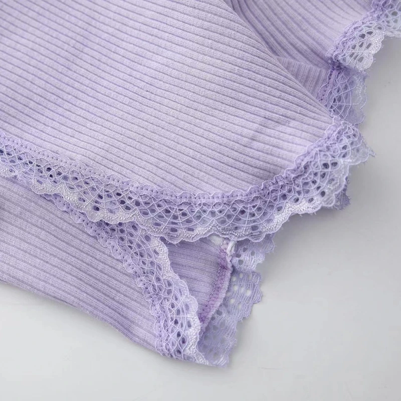 여아용 귀여운 단색 레이스 면 안전 바지, 비치 팬츠 속옷, 어린이 반바지, 2-6 세 여름 언더팬츠