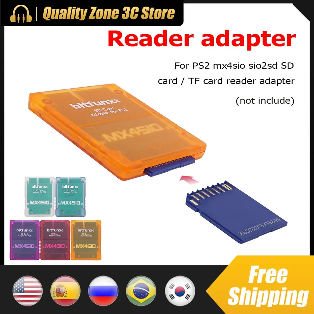 Card Reader for PS2 MX4SIO SIO2SD Memory Card Adapter for Secure