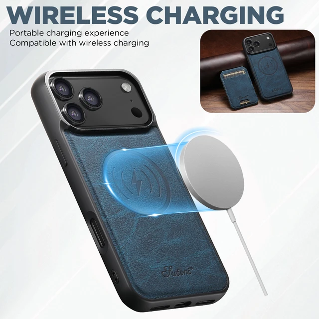 iPhone Leather Case with Card Holder & Stand 3