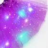 Mini skirt LED Glowing Light Women Tulle Star Skirt Short Tutu Mini Skirt Adult Fancy Ballet Dancewear Party Costume Ball Gown 4