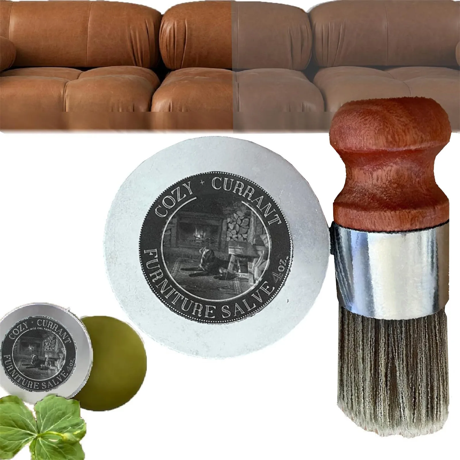 Cosas Para El Hogar Furniture Salve For Leather, Furniture Salve/Leather Salve With Boar Bristle Brush For Home