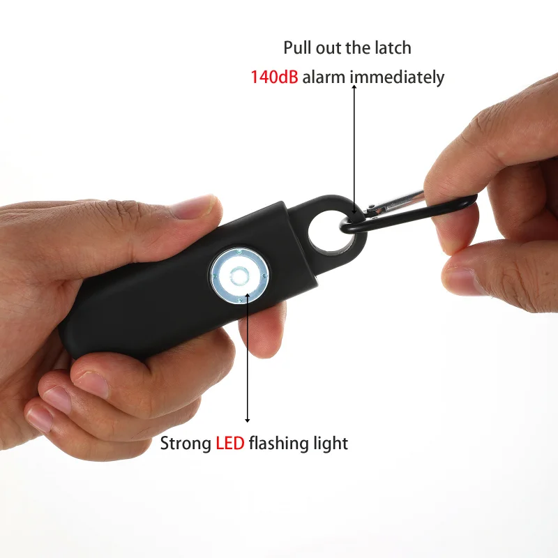

Self Defense Siren Safety Alarm for Women Keychain with SOS LED Light Personal Self Alarm Personal Security Keychain Alarm