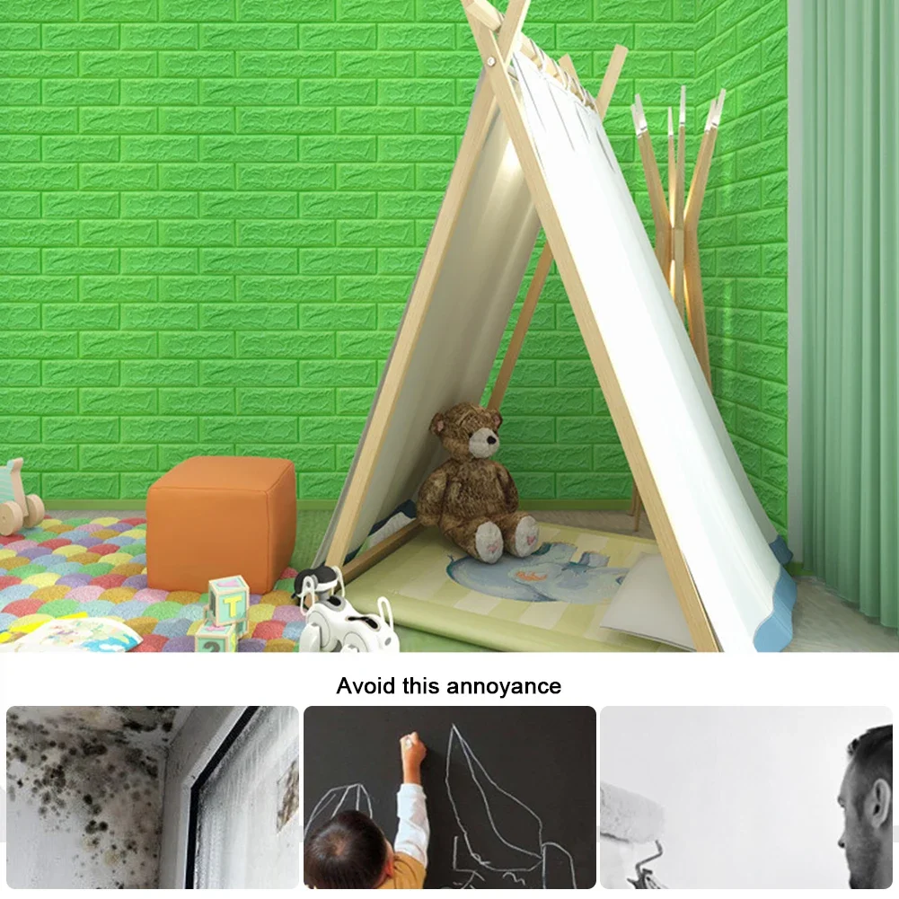 Waterproof Self Adhesive Home Decor Foam Wall Stickers