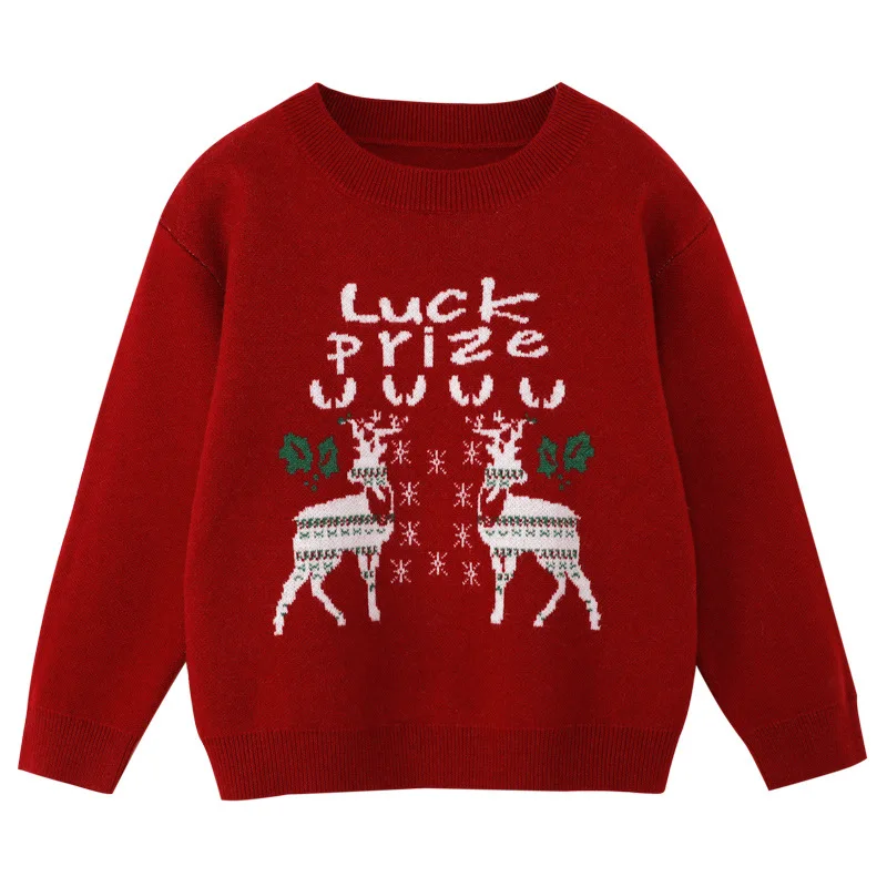 Conjuntos familiares a juego Navidad Mamá hija Algodón Ciervo Sudadera y vestido Papá hijo Tops y pantalones Conjuntos de pareja Ropa de año nuevo