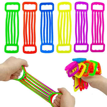 5-30PCS Stretchy Strings Fidget Toys Training Arm Strength Stress Relief Sensory Toy Anxiety Autistic Stretchy String for Kids