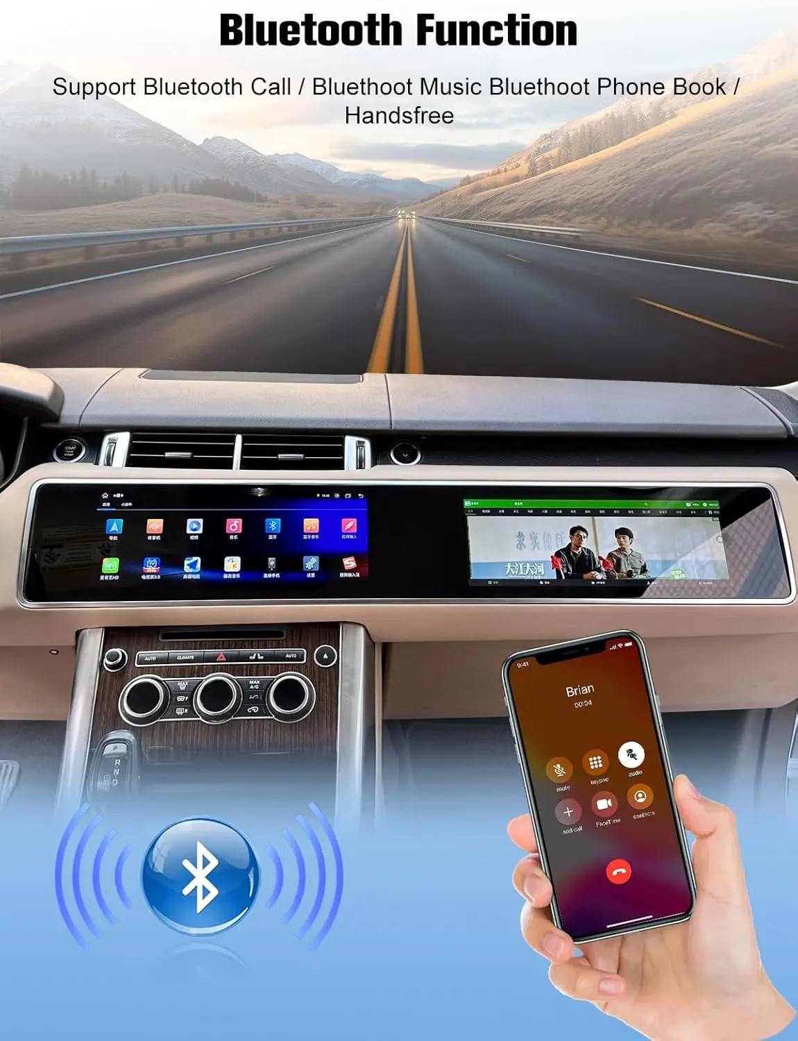 Carplay Android Radio For Land Rover Range Rover Sport L494 (2013-2017), wireles