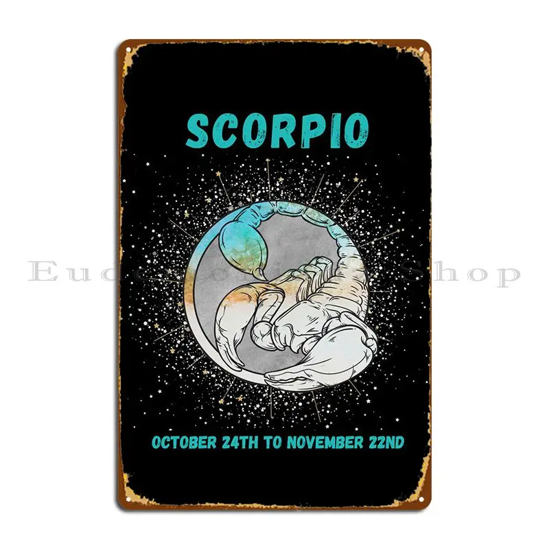 

Металлическая фотография Скорпион, настенная пещера, печатный клубный персонализированный оловянный плакат