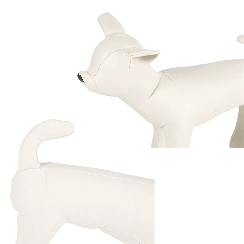 Manichini per cani in pelle Posizione in piedi Modelli per cani Giocattoli Manichino per esposizione di negozi di animali domestici-AT64 - immagine 4