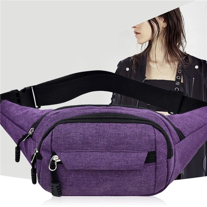 

Unisex Casual Travel Fanny Pack Waterproof Waist Bag For Men Lightweight Man Belt Pouch Phone Pocket Mens Shoulder Bag Purse