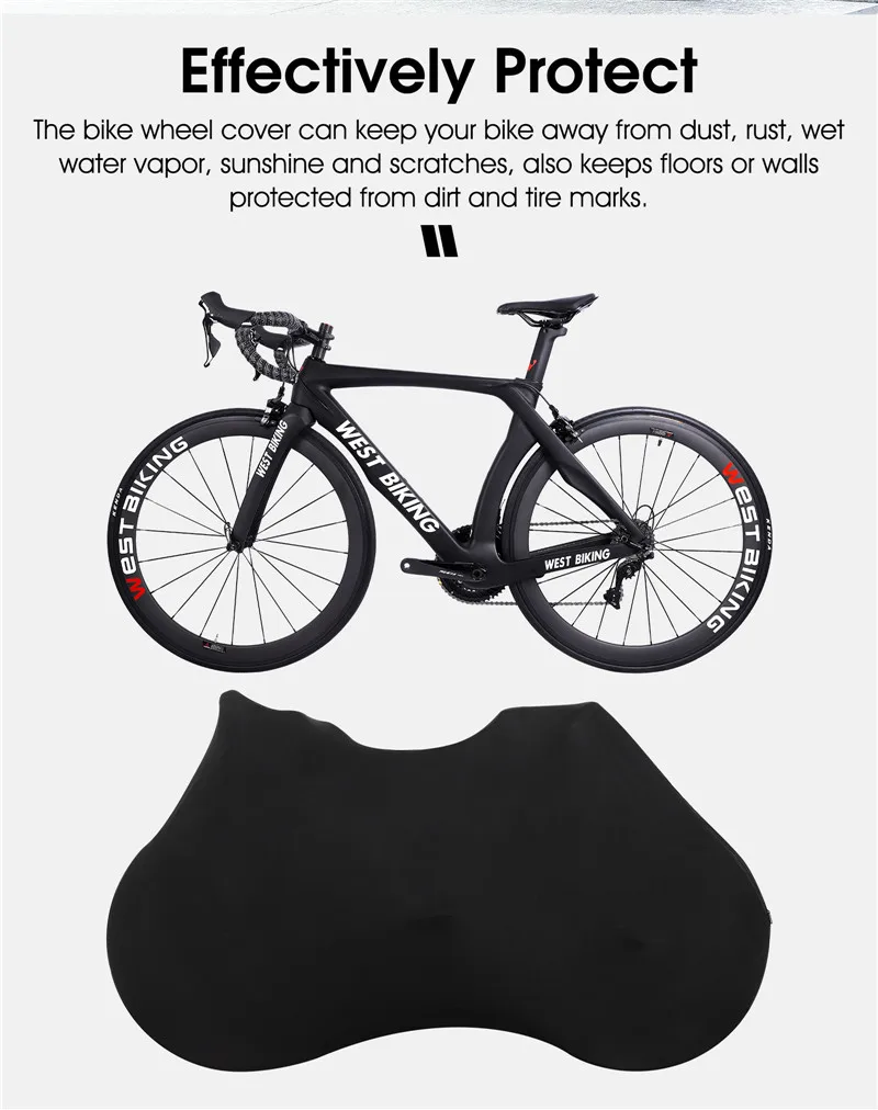 Description Picture 6 of itemWEST BIKING Bike Full Cover Dustproof Scratch-proof Bicycle Protector Cover Road MTB Storage Bag Frame Wheel Protective Gear