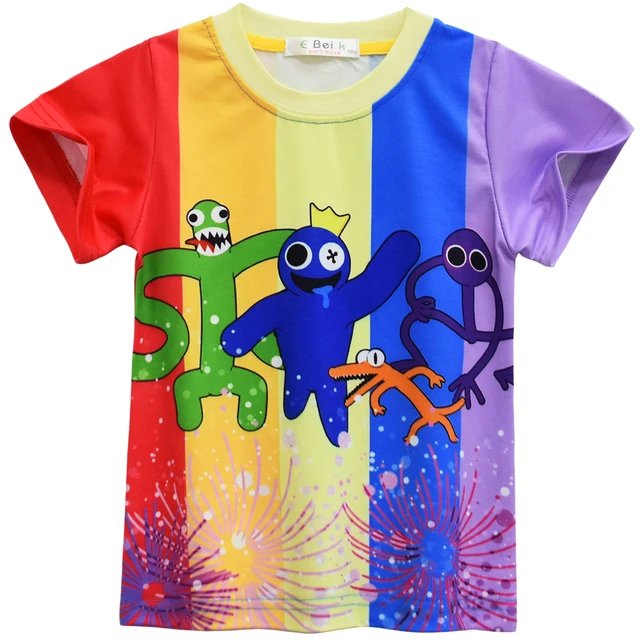 Robloxing Rainbow Friends Game Kids T-shirt Cosplay Costumes Child Cartoon  Short Sleeve Top 3d Printing Casual Street Clothes - T-shirts - AliExpress