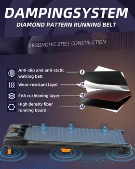 Under Desk Treadmill, Incline Walking Pad Treadmill 330lbs Capacity, 2.5HP Portable Treadmills for Home 4