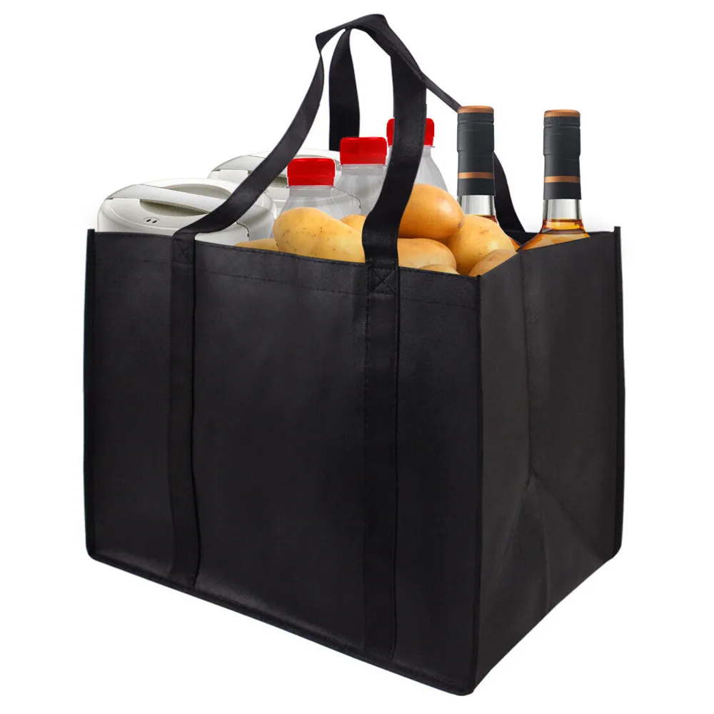 Large Capacity Shopping Bag  Female Tote Bag Non-Woven Fabric Eco Bag Reusable Pouch Travel Storage Handbag Organizer 3