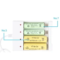 Universal USB 4 Slots Fast Charging Battery Charger Short Circuit Protection AAA and AA Rechargeable Battery Station 2