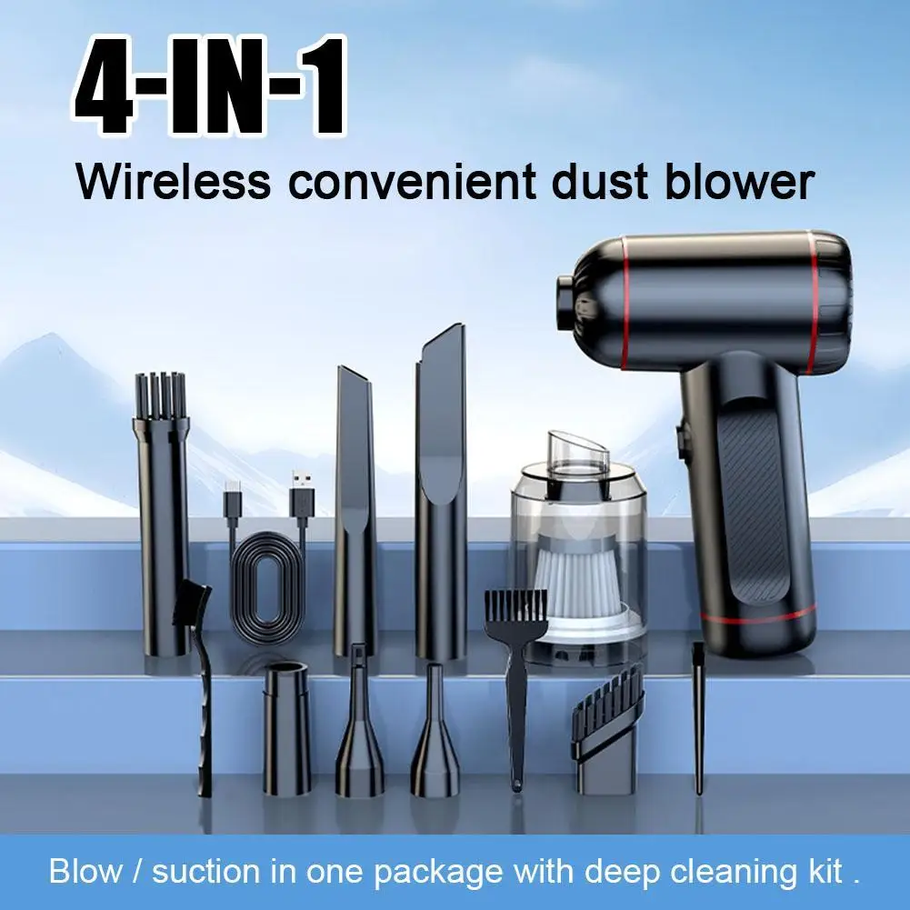 

Upgraded Portable Car Wireless Vacuum Blower, Blowing And Suction All-in-one Super Powerful Suction Handheld Car Vacuum Cleaner