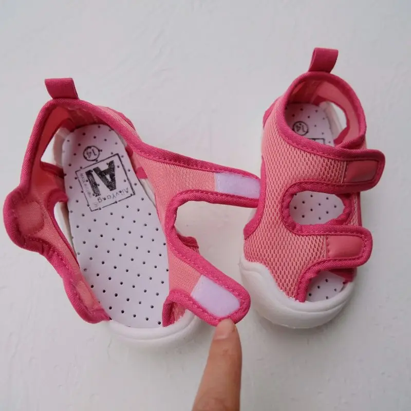 Children Summer Mesh Shoes Boys Girls Fashion Double Hook Design Holiday Shoes Baby Soft Beach Sandals