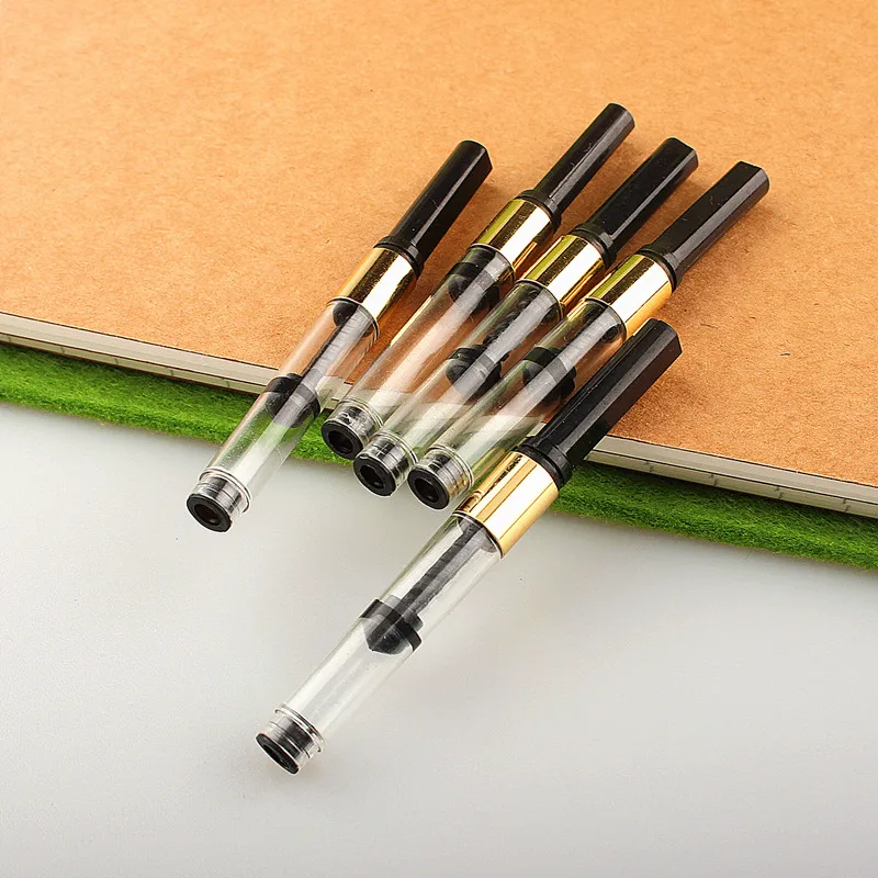 8Pc 3.4MM Small Hole Plastic Metal Ring Office School Writing Fountain Pen Ink Converter Reservoir Cartridges
