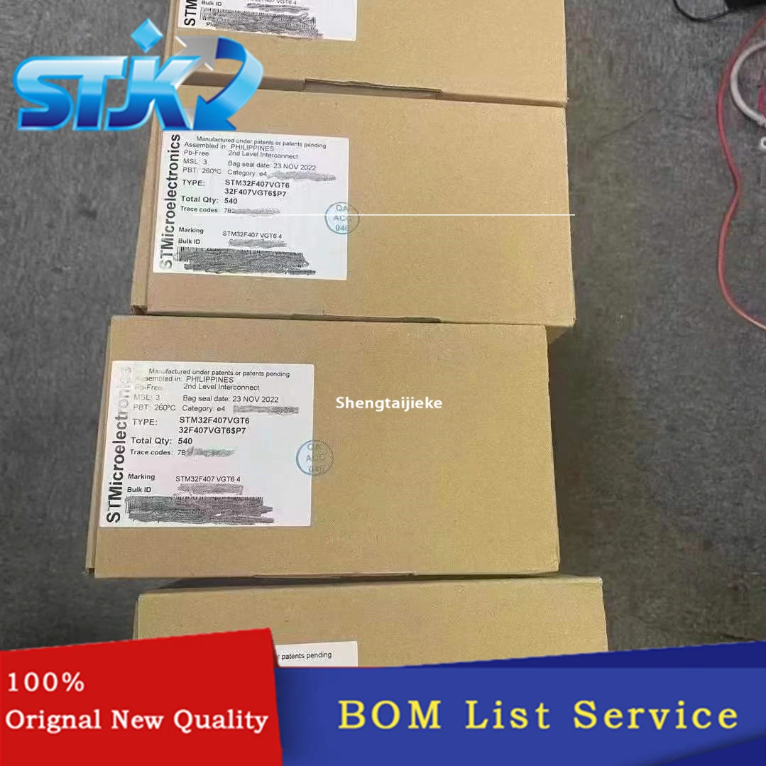 

STM32F407VGT6 посылка LQFP100 Встроенный микроконтроллер, новый оригинальный запас, 1 шт.