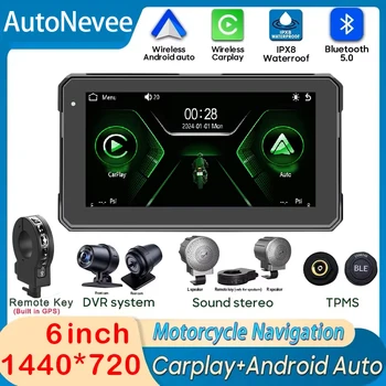 Carplay Moto Android Auto Navigazione GPS IPX8 Impermeabile Per Moto Multimedia Digitale Cruscotto Display Schermo Monitor Bici